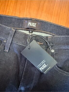 PAIGE Men's Slim Straight Jeans in Dark Indigo